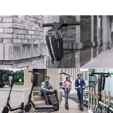 Rockbros Torba rowerowa Rockbros B62-1 na kierownicę lub ramę 3 l - czarna Rockbros Torba rowerowa Rockbros B62-1 na kierownicę lub ramę 3 l - czarna