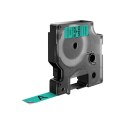 DYMO Taśma DYMO D1- 12mm x 7m czarny/zielony S0720590 (12mm )