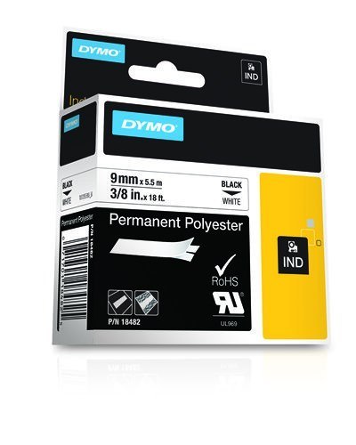 DYMO Taśma DYMO RHINO poliestrowa biała 18482 (9 mm ) DYMO Taśma DYMO RHINO poliestrowa biała 18482 (9 mm )