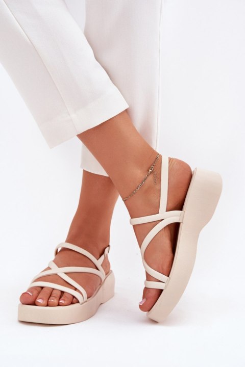 Sandały Model Civara LL-368 Light Beige - Step in style Sandały Model Civara LL-368 Light Beige - Step in style