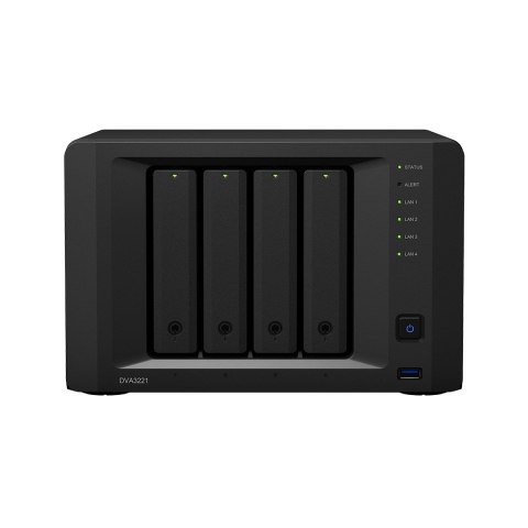 Synology Synology DVA3221 Network Video Recorder (4 Bay) Deep Learning NVR 6GB, HDMI, 1x RJ-45, 60W