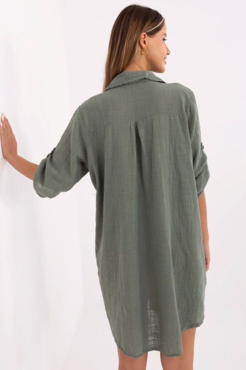Sukienka Model TW-SK-BI-22263.00 Khaki - Och Bella Sukienka Model TW-SK-BI-22263.00 Khaki - Och Bella