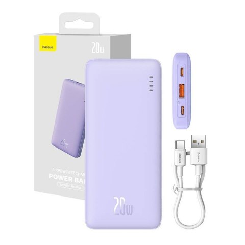 Baseus BASEUS POWERBANK AIRPOW 10000MAH 20W (FIOLETOWY) Baseus BASEUS POWERBANK AIRPOW 10000MAH 20W (FIOLETOWY)