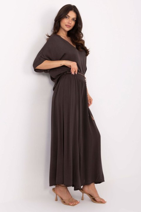 Spodnie Damskie Model TW-SP-BI-81733.14 Dark Brown - Och Bella Spodnie Damskie Model TW-SP-BI-81733.14 Dark Brown - Och Bella