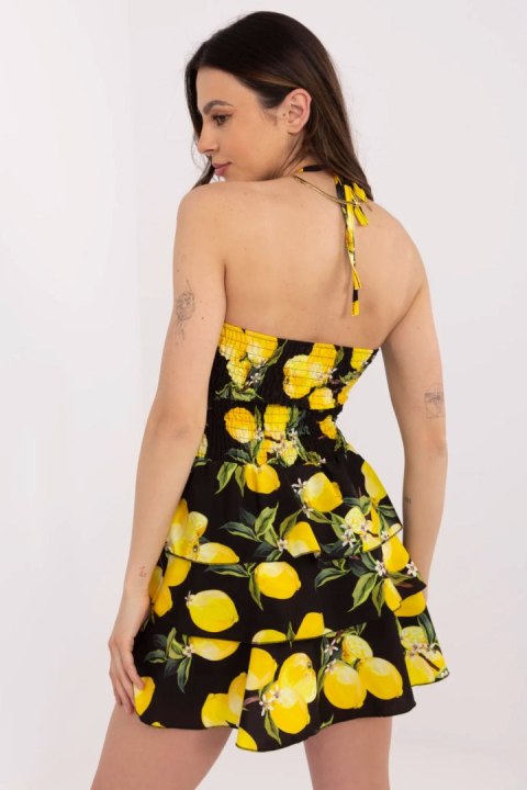Sukienka Model MI-SK-23708.60 Black/Yellow - Italy Moda Sukienka Model MI-SK-23708.60 Black/Yellow - Italy Moda