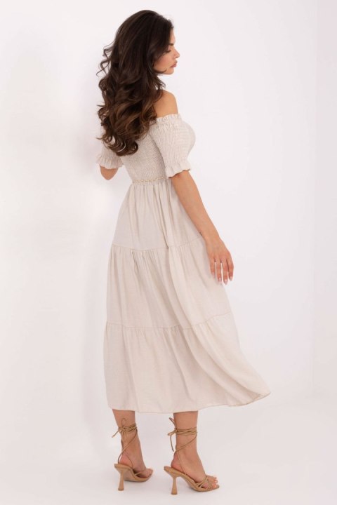 Sukienka Model MI-SK-A2609.96 Beige - Italy Moda Sukienka Model MI-SK-A2609.96 Beige - Italy Moda