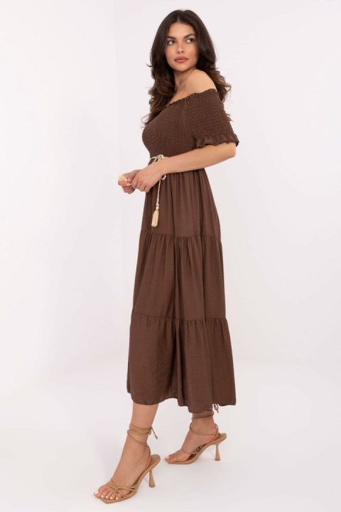 Sukienka Model MI-SK-A2609.96 Brown - Italy Moda Sukienka Model MI-SK-A2609.96 Brown - Italy Moda