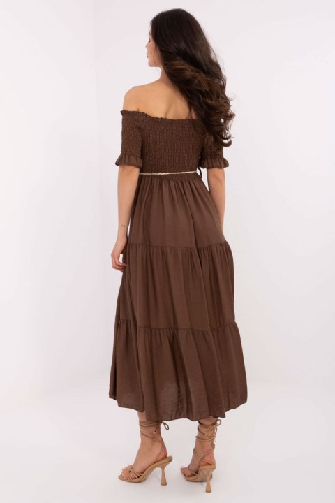 Sukienka Model MI-SK-A2609.96 Brown - Italy Moda Sukienka Model MI-SK-A2609.96 Brown - Italy Moda