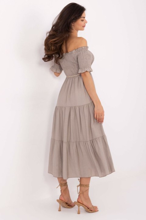 Sukienka Model MI-SK-A2609.96 Dark Beige - Italy Moda Sukienka Model MI-SK-A2609.96 Dark Beige - Italy Moda