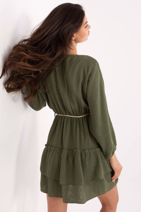 Sukienka Model MI-SK-A5079.27 Khaki - Italy Moda Sukienka Model MI-SK-A5079.27 Khaki - Italy Moda
