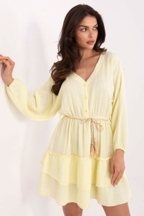 Sukienka Model MI-SK-A5079.27 Light Yellow - Italy Moda Sukienka Model MI-SK-A5079.27 Light Yellow - Italy Moda