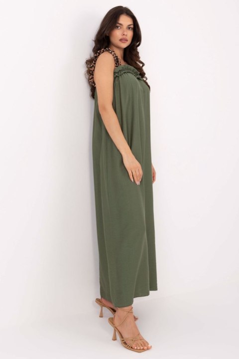 Sukienka Model MI-SK-A6412.68 Khaki - Italy Moda Sukienka Model MI-SK-A6412.68 Khaki - Italy Moda