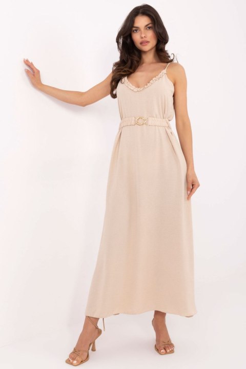 Sukienka Model TW-SK-BI-1458-1.64 Beige - Och Bella Sukienka Model TW-SK-BI-1458-1.64 Beige - Och Bella