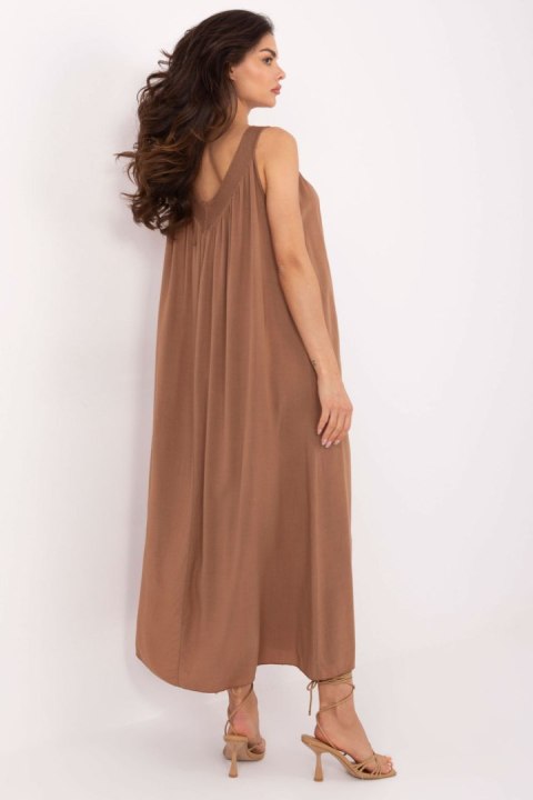 Sukienka Model TW-SK-BI-L0125.52 Brown - Och Bella Sukienka Model TW-SK-BI-L0125.52 Brown - Och Bella