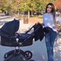 Wózek dziecięcy Hot Mom F22 3w1, regulowane siedzisko, aluminiowa rama, solidne gumowe opony, osłona przeciwdeszczowa, moskitiera, duży kosz do przechowywania