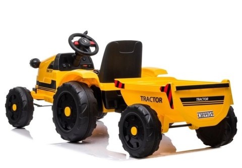 LEAN CARS Traktor na Akumulator z Przyczepą CH9959 Żółty LEAN CARS Traktor na Akumulator z Przyczepą CH9959 Żółty