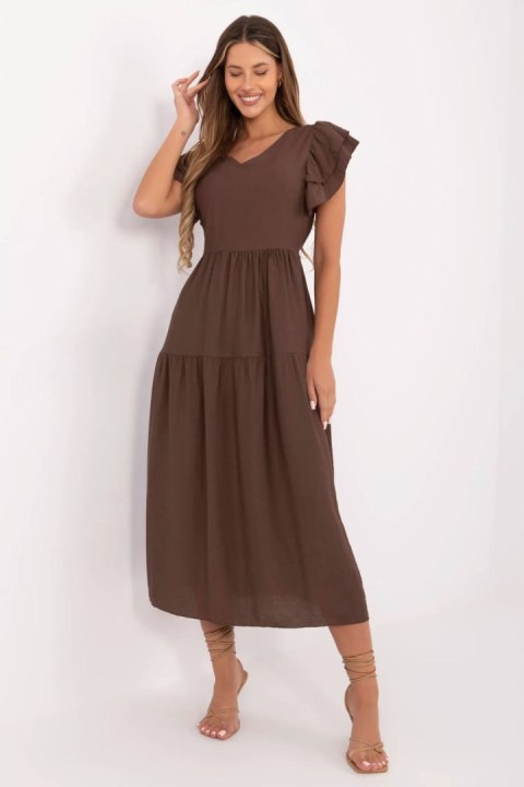 Sukienka Model MI-SK-A2489.21 Brown - Italy Moda Sukienka Model MI-SK-A2489.21 Brown - Italy Moda