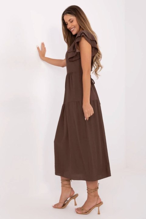 Sukienka Model MI-SK-A2489.21 Brown - Italy Moda Sukienka Model MI-SK-A2489.21 Brown - Italy Moda