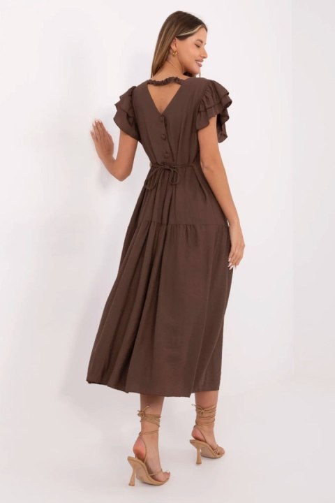 Sukienka Model MI-SK-A2489.21 Brown - Italy Moda Sukienka Model MI-SK-A2489.21 Brown - Italy Moda