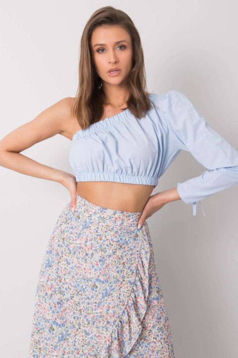 Bluzka Model 341-BZ-5267.04 Light Blue - Rue Paris Bluzka Model 341-BZ-5267.04 Light Blue - Rue Paris