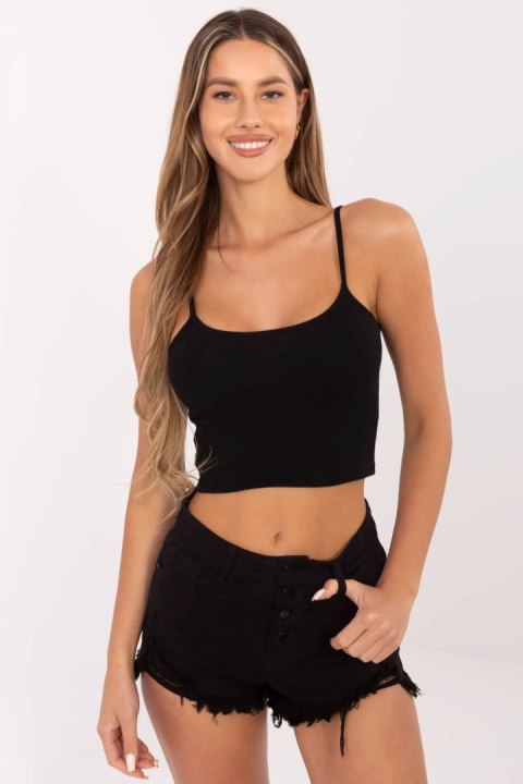 Koszulka Top Model RV-TP-6626.88 Black - Rue Paris Koszulka Top Model RV-TP-6626.88 Black - Rue Paris
