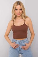 Koszulka Top Model RV-TP-6626.88 Dark Brown - Rue Paris