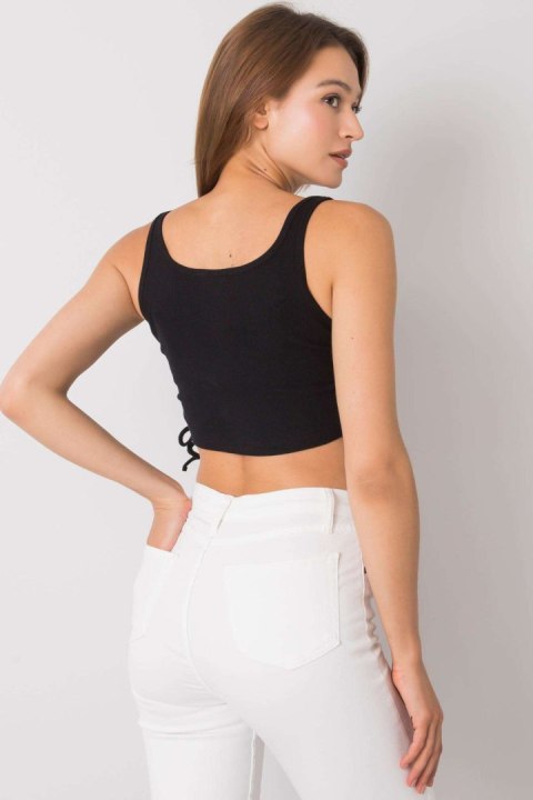Koszulka Top Model RV-TP-6629.70 Black - Rue Paris Koszulka Top Model RV-TP-6629.70 Black - Rue Paris