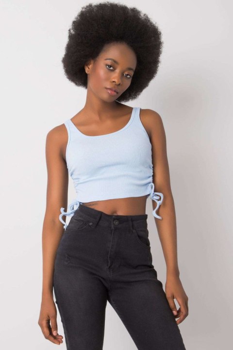 Koszulka Top Model RV-TP-6629.70 Light Blue - Rue Paris Koszulka Top Model RV-TP-6629.70 Light Blue - Rue Paris