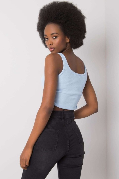 Koszulka Top Model RV-TP-6629.70 Light Blue - Rue Paris Koszulka Top Model RV-TP-6629.70 Light Blue - Rue Paris