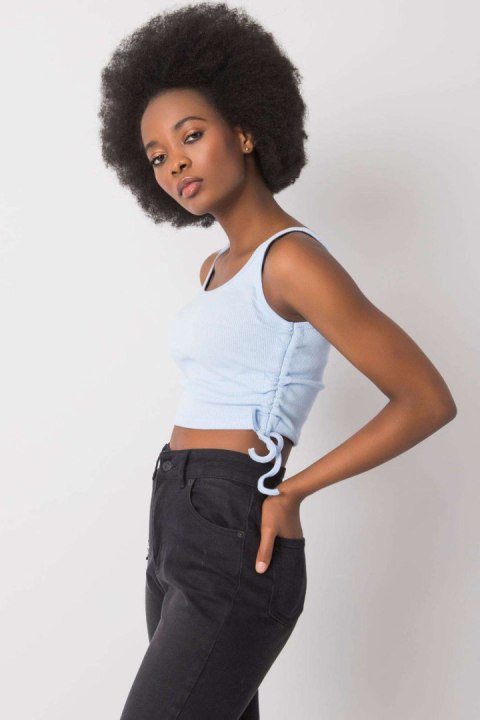 Koszulka Top Model RV-TP-6629.70 Light Blue - Rue Paris Koszulka Top Model RV-TP-6629.70 Light Blue - Rue Paris