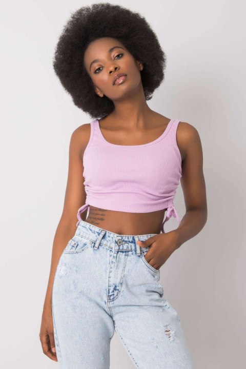 Koszulka Top Model RV-TP-6629.70 Light Violet - Rue Paris Koszulka Top Model RV-TP-6629.70 Light Violet - Rue Paris