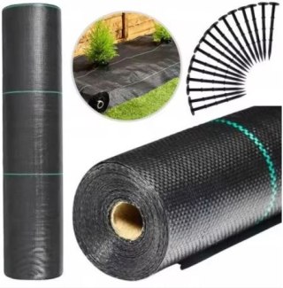 LEAN Agrotkanina czarna 100 cm x50m UV 70g antychwastowa agrowłóknina + kotwy