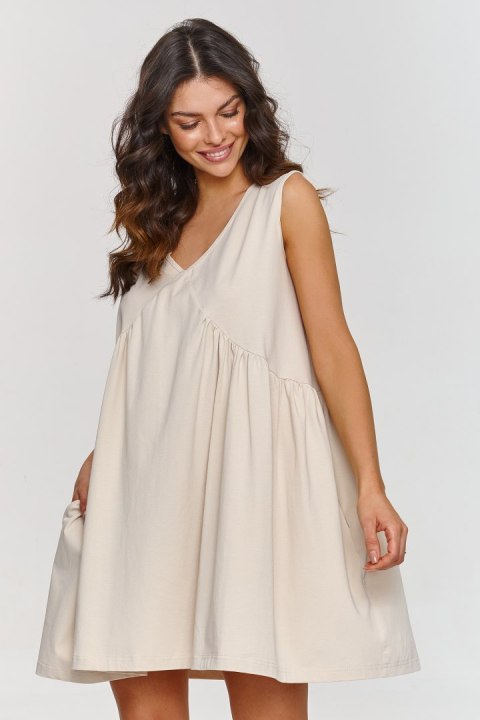 Sukienka Model M876 Light Beige - Makadamia Sukienka Model M876 Light Beige - Makadamia