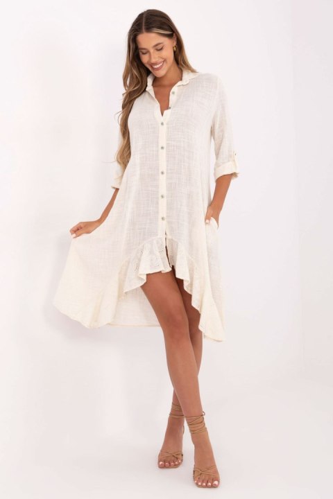 Sukienka Model TW-SK-BI-2021399.54 Light Beige - Och Bella Sukienka Model TW-SK-BI-2021399.54 Light Beige - Och Bella