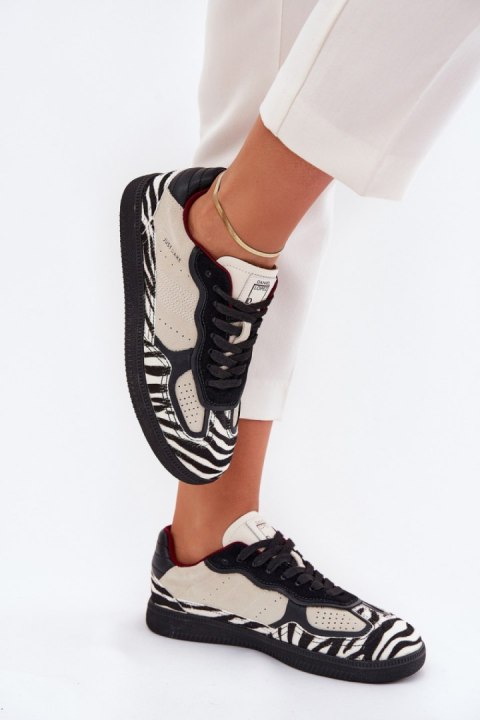 Buty Sportowe Model Daniel Lopez SS2D4015 Zebra Beige - Step in style Buty Sportowe Model Daniel Lopez SS2D4015 Zebra Beige - Step in style