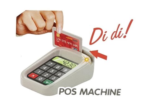 LEAN Toys Zestaw Supermarket Koszyk Sklepowy Waga Czytnik Kart Skaner