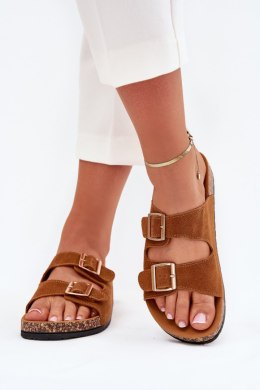 Sandał Klapki Model Lunera 7902 Camel - Step in style