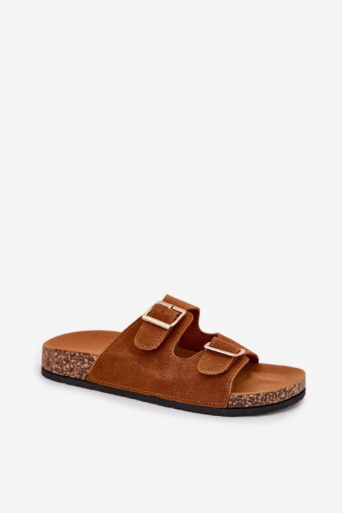 Sandał Klapki Model Lunera 7902 Camel - Step in style Sandał Klapki Model Lunera 7902 Camel - Step in style