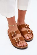 Sandał Klapki Model Lunera 7902 Camel - Step in style