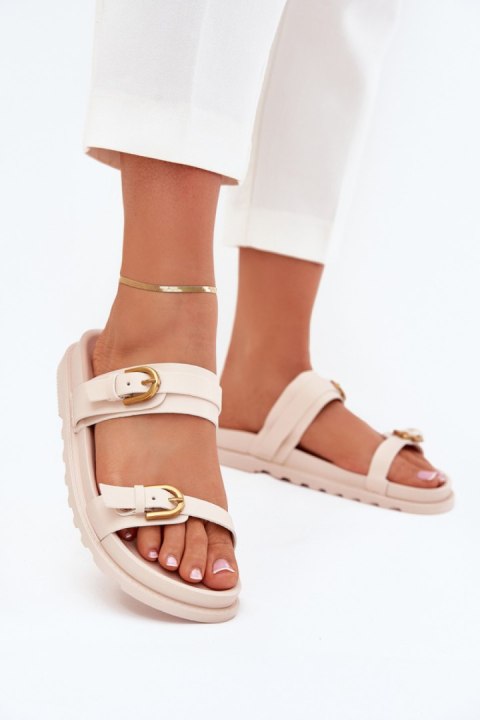 Sandał Klapki Model Selana ST-1 Light Beige - Step in style Sandał Klapki Model Selana ST-1 Light Beige - Step in style