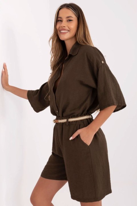 Szorty Damskie Model MI-SN-6620.72P Dark Brown - Italy Moda Szorty Damskie Model MI-SN-6620.72P Dark Brown - Italy Moda
