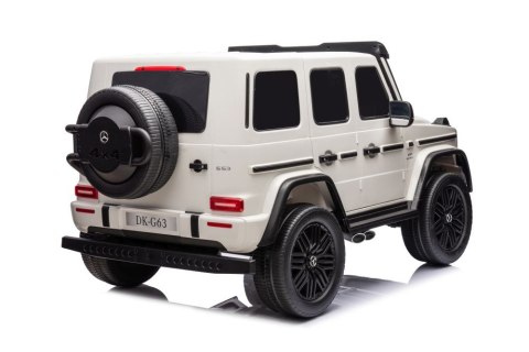 LEAN CARS Auto Na Akumulator Mercedes G63 XXL Biały 4x4 LEAN CARS Auto Na Akumulator Mercedes G63 XXL Biały 4x4