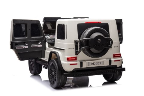 LEAN CARS Auto Na Akumulator Mercedes G63 XXL Biały 4x4 LEAN CARS Auto Na Akumulator Mercedes G63 XXL Biały 4x4