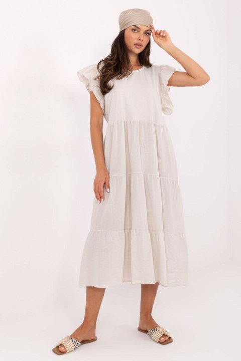 Sukienka Model TW-SK-BI-6-2172.96 Light Beige - Och Bella Sukienka Model TW-SK-BI-6-2172.96 Light Beige - Och Bella