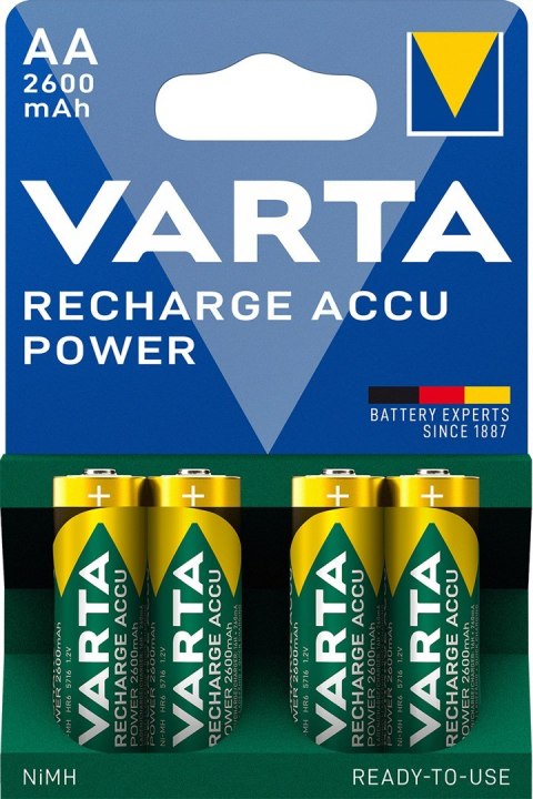 VARTA Zestaw akumulatorków AA VARTA Ready2Use 5716101404 (2600mAh ; Ni-MH) VARTA Zestaw akumulatorków AA VARTA Ready2Use 5716101404 (2600mAh ; Ni-MH)