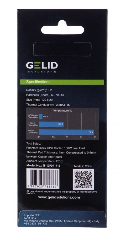 GELID Termopady Gelid Ultimate 120x20x3.0mm TP-GP04-R-E GELID Termopady Gelid Ultimate 120x20x3.0mm TP-GP04-R-E