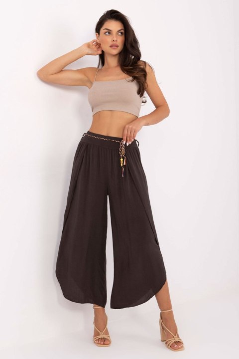 Spodnie Damskie Model TW-SP-BI-81378.24P Dark Brown - Och Bella Spodnie Damskie Model TW-SP-BI-81378.24P Dark Brown - Och Bella