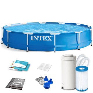 Basen ogrodowy stelażowy 366 x 76 cm 9w1 INTEX 28212 INTEX