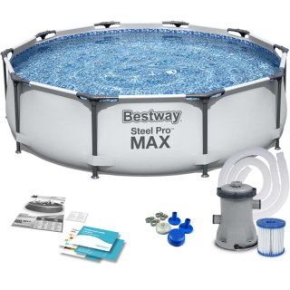 Basen ogrodowy stelażowy 305 x 76 cm zestaw 9w1 Bestway 56408 Bestway