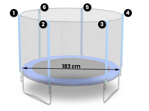 Siatka zewnętrzna do trampolin 183cm 6ft Neo-Sport Neo-Sport